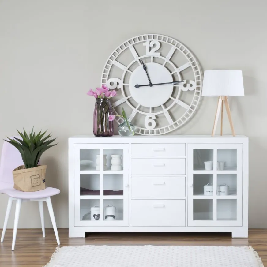 Banak Tribeca Buffet en bois laqué blanc