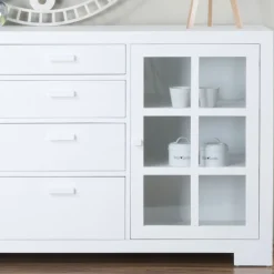 Banak Tribeca Buffet en bois laqué blanc