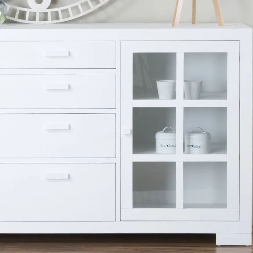 Banak Tribeca Buffet en bois laqué blanc