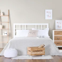 Banak Tribeca T&ecirc;te de lit en bois laqué blanc pour lit de 150 et 160