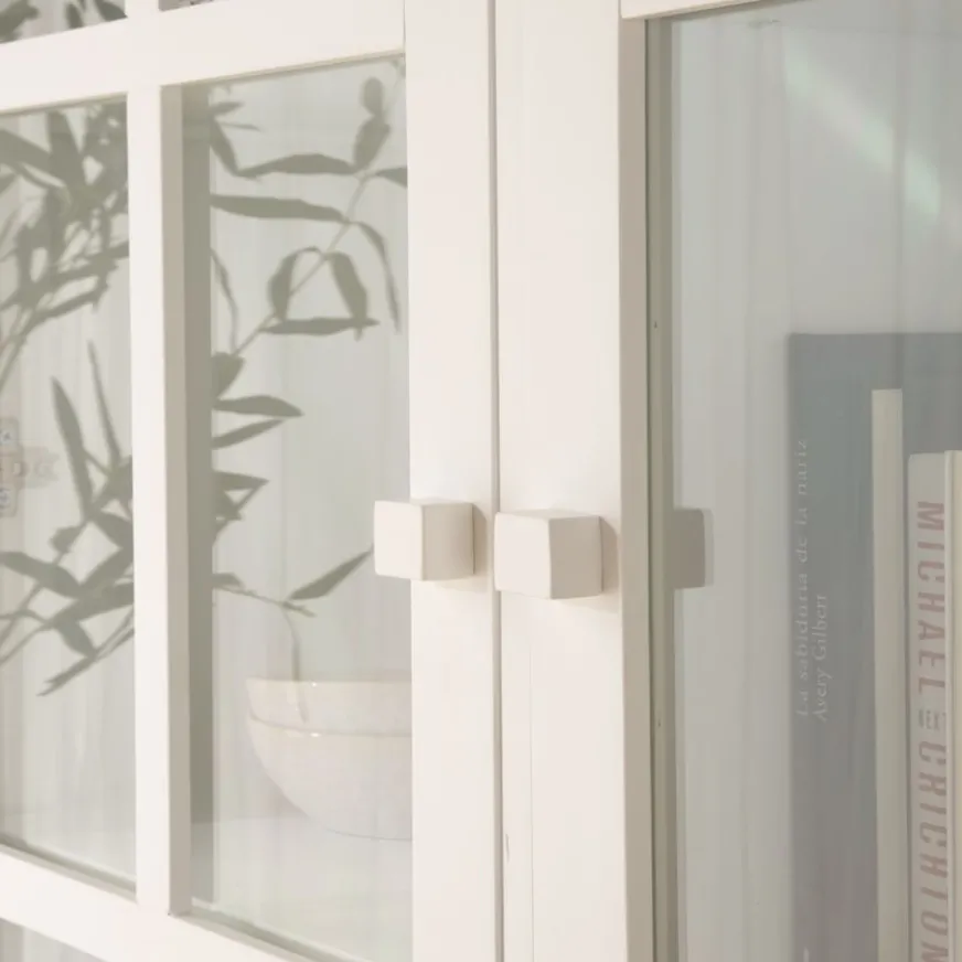 Banak Tribeca Vitrine en bois laqué blanc