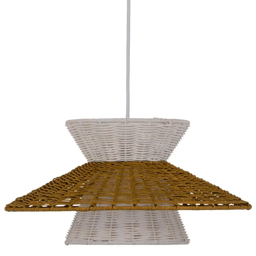 Banak Tupen Lampe de plafond en rotin et métal