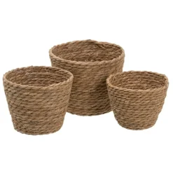 Banak Tusa Ensemble de 3 paniers en fibre naturelle
