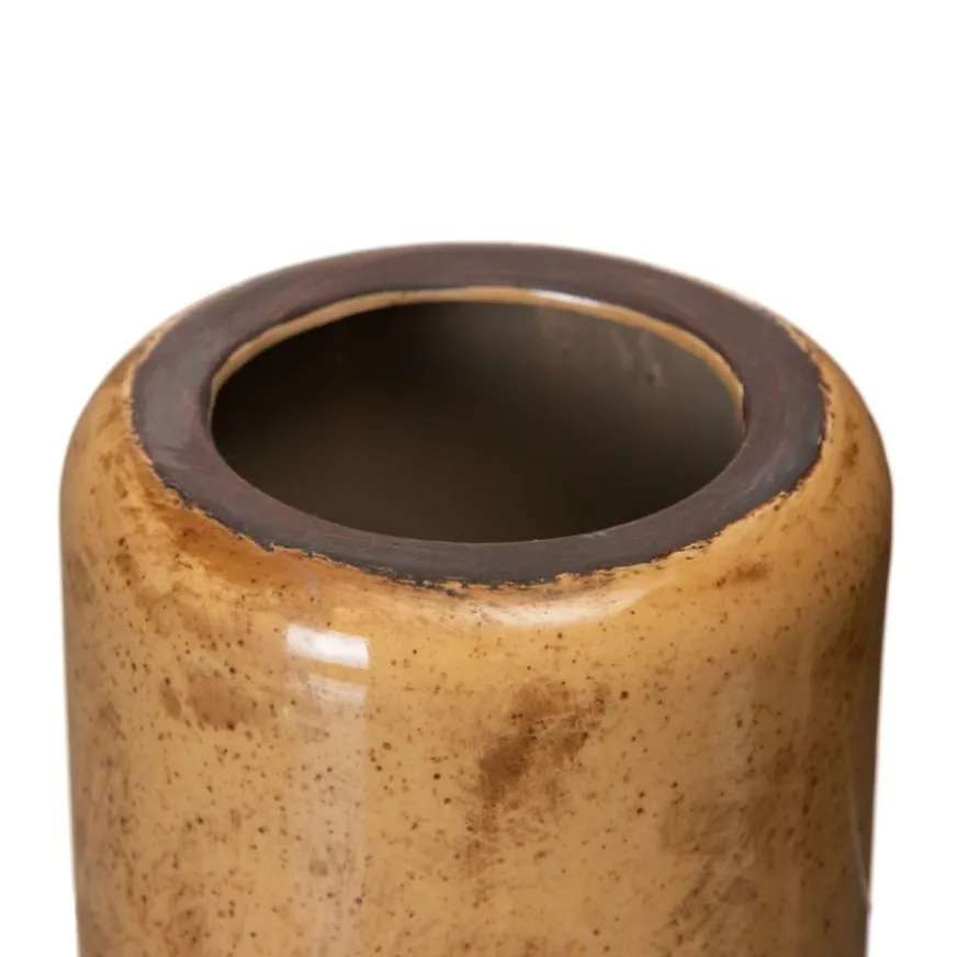 Banak Vacy Pot de fleurs marron en céramique