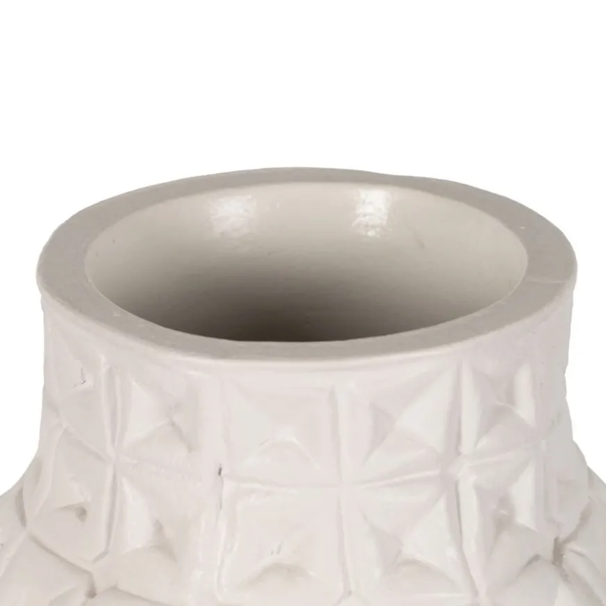 Banak Vasas Vase en céramique blanc