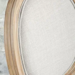 Banak Victoria Chaise en bois massif de bouleau rembourrée en gris