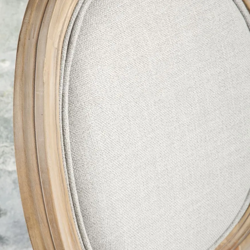 Banak Victoria Chaise en bois massif de bouleau rembourrée en gris