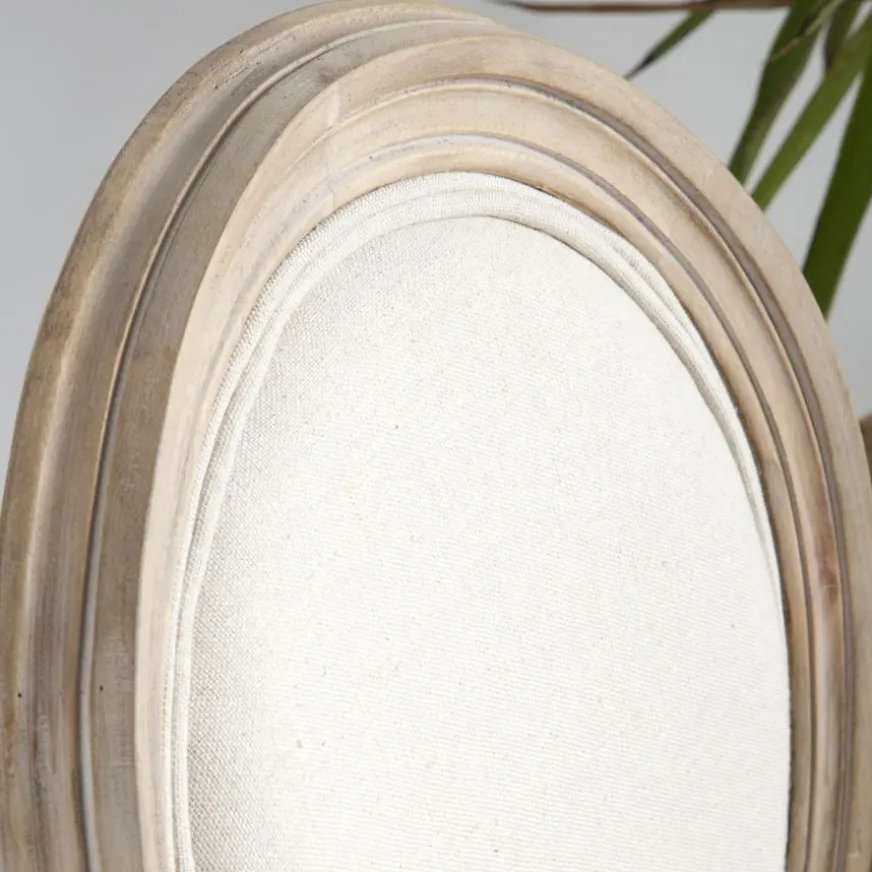 Banak Victoria Chaise en bois massif de bouleau rembourrée en beige