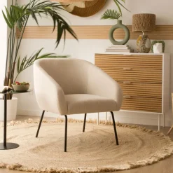 Banak Viggo Fauteuil tapissé beige