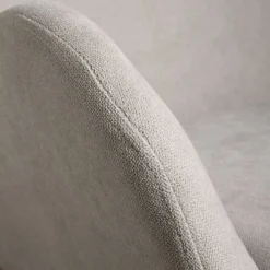 Banak Vinci Fauteuil à bascule beige avec pieds en bois