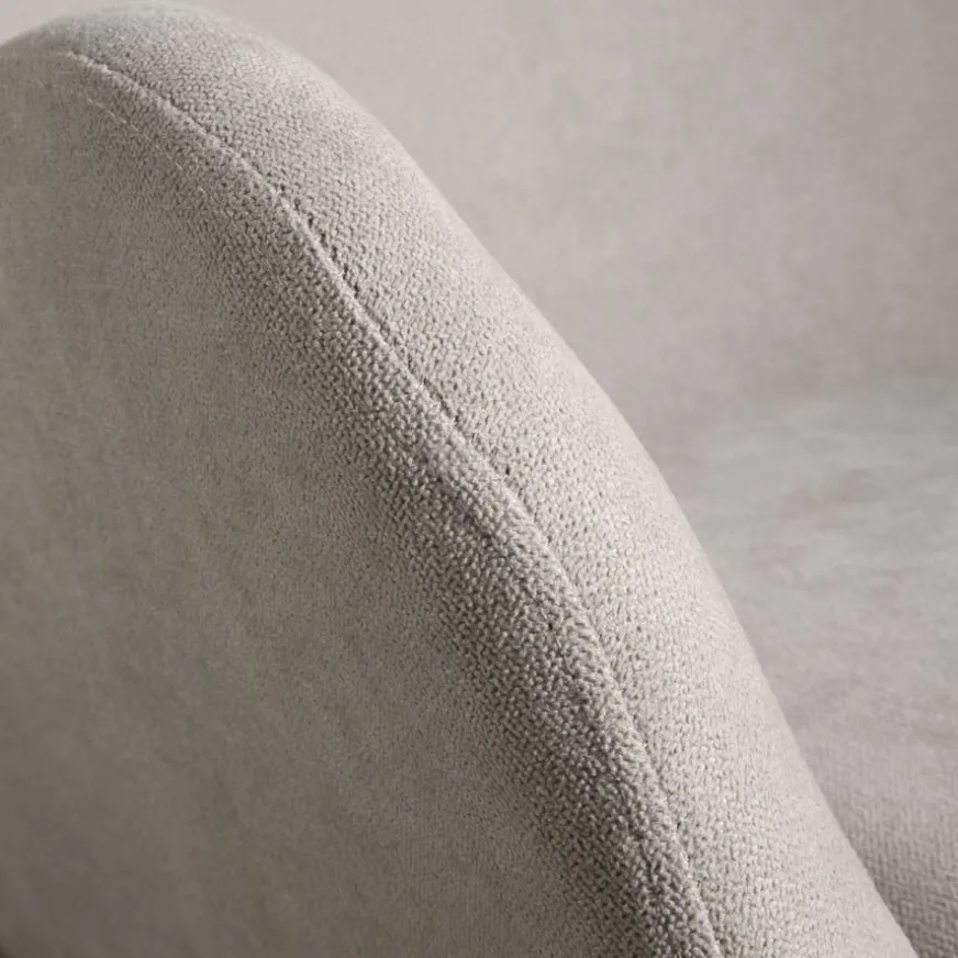 Banak Vinci Fauteuil à bascule beige avec pieds en bois