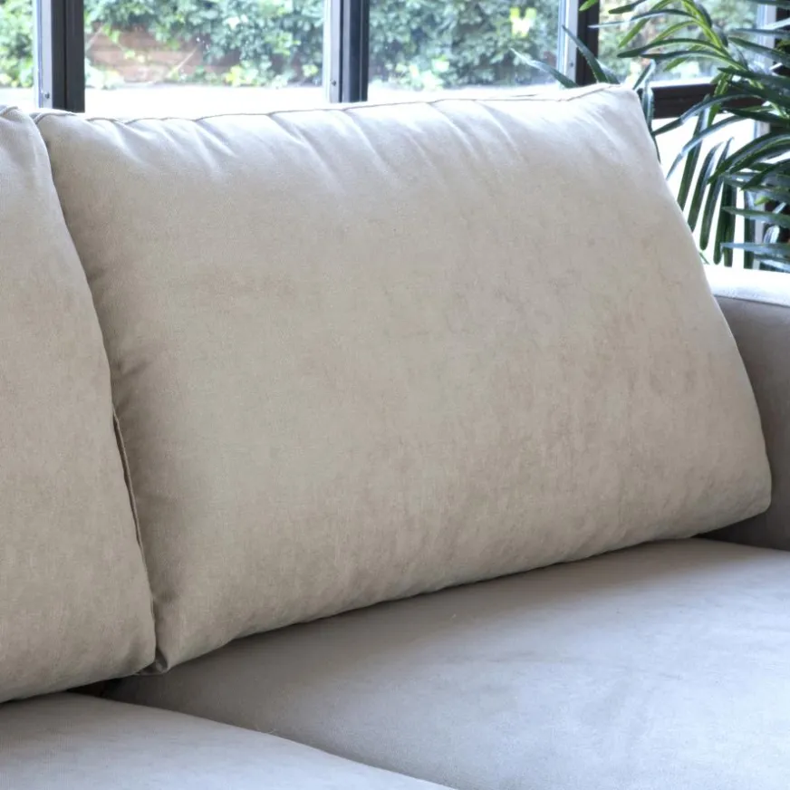 Banak Vinson Canapé d'angle réversible 3 places beige