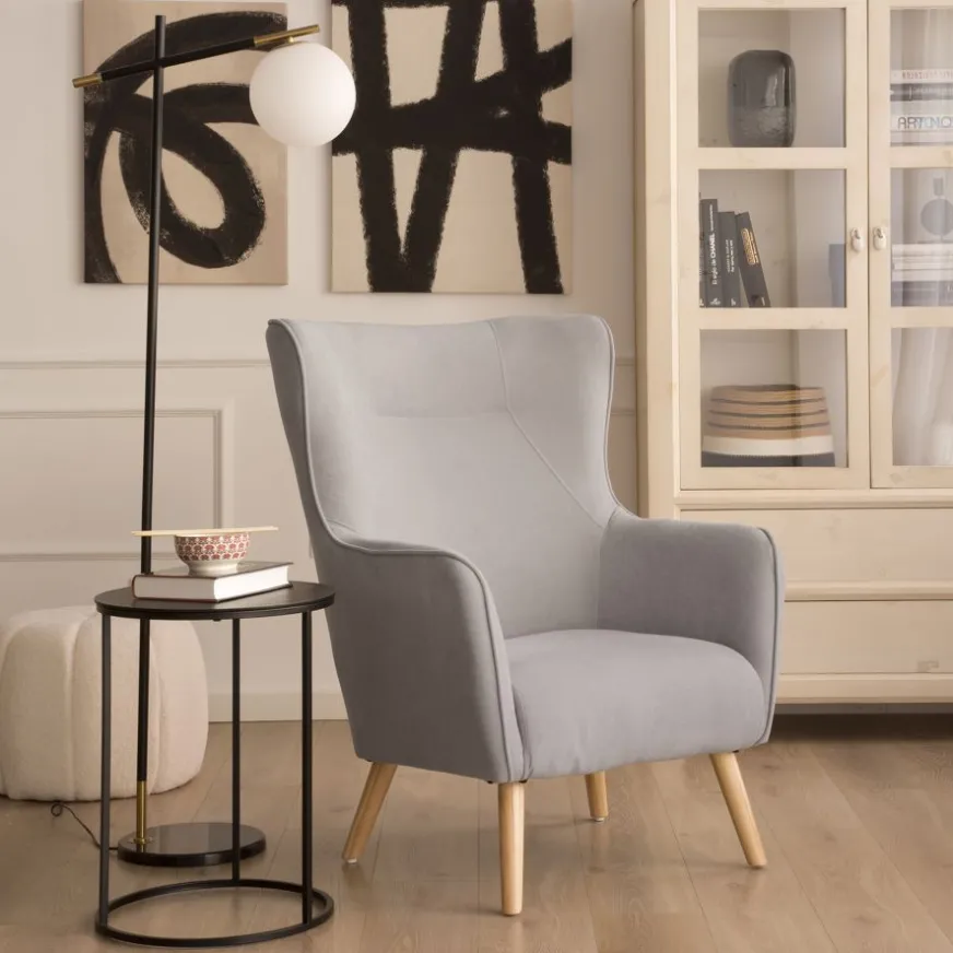 Banak Visby Fauteuil gris perle