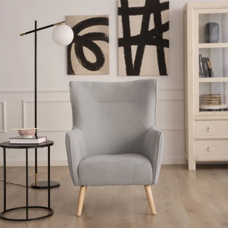 Banak Visby Fauteuil gris perle