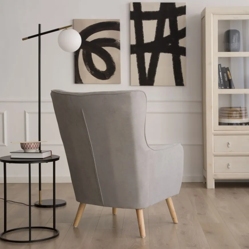 Banak Visby Fauteuil gris perle