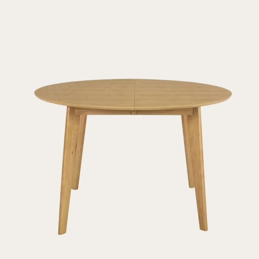 Banak Vivien Mesa de comedor extensible redonda 120/150 de madera natural