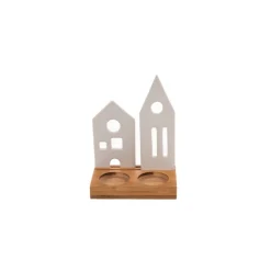 Banak Wante Porta velas pueblo navideño