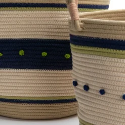 Banak Xalas Ensemble de 2 paniers en coton