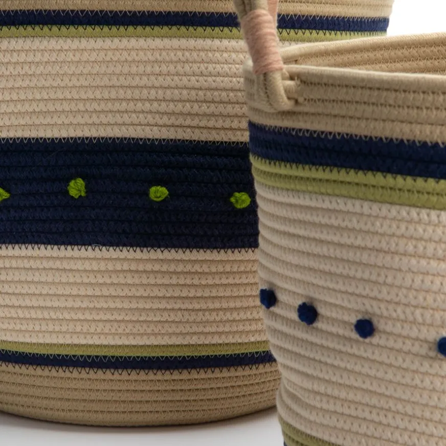 Banak Xalas Ensemble de 2 paniers en coton