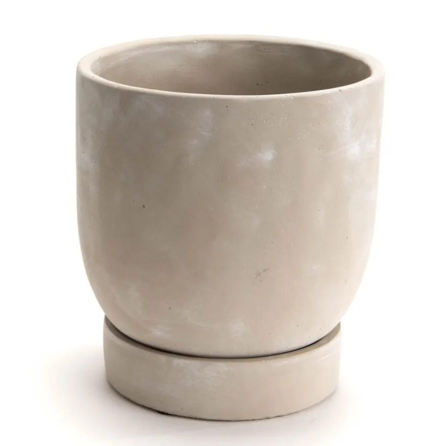 Banak Yaku Pot de fleurs en ciment