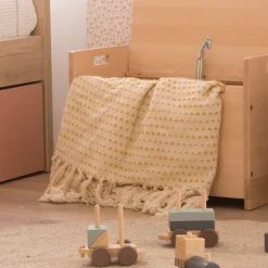 Banak Ynsa Plaid en coton acrylique jaune