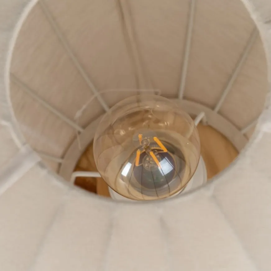 Banak Zalka Lampe de table en métal et tissu