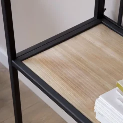 Banak Zion étagère en bois et métal noir